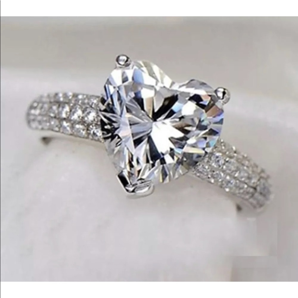 🩵 925 Silver Heart Sapphire Ring Last One Left⚡️